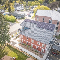 Solar panels on multi user residential building
