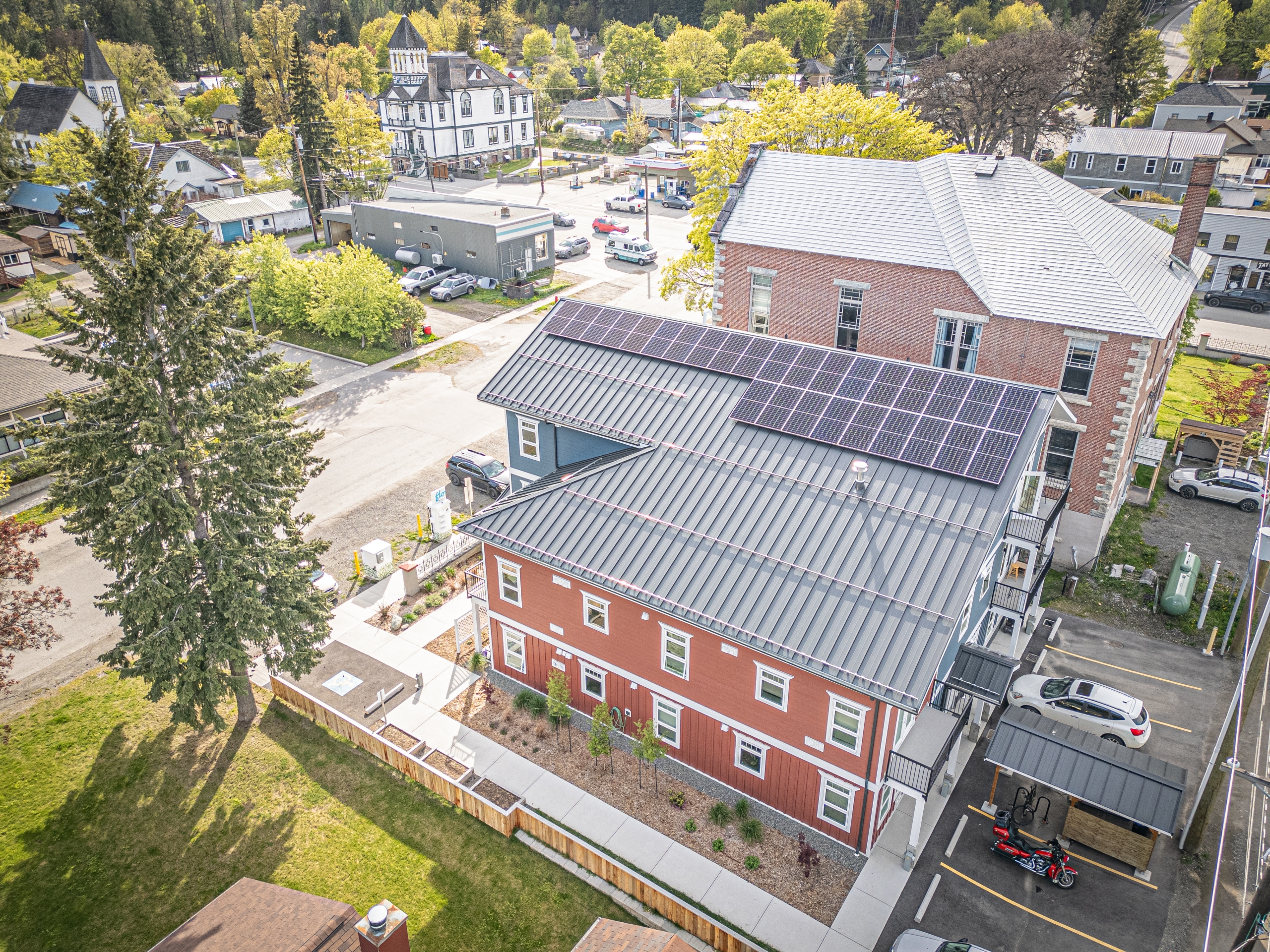 Solar panels on multi user residential building